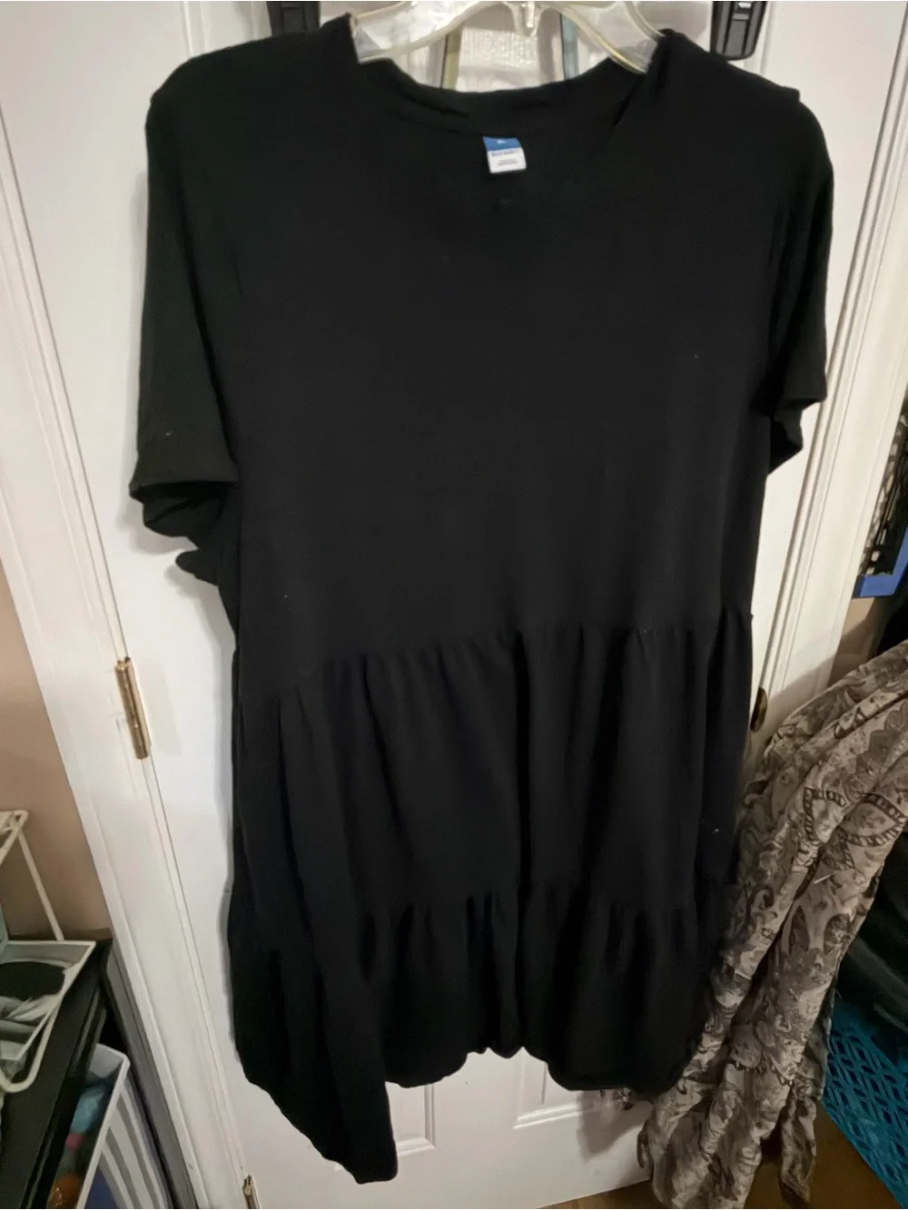 Old Navy Black Tiered Mini Dress